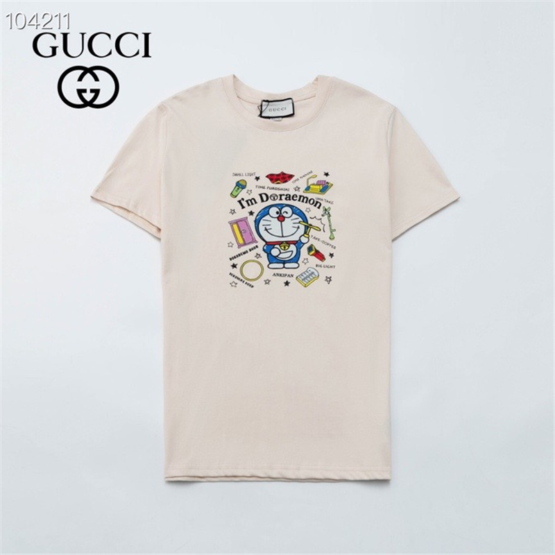 GUCCI Doraemon Fashion casual round neck cotton couple short-sleeved T-shirt 5831#