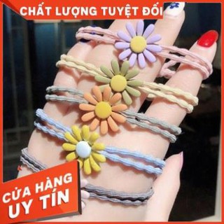 Dây buộc tóc,dây chun cột tóc hoa cúc chi nhiều màu hottrend banhgao18a
