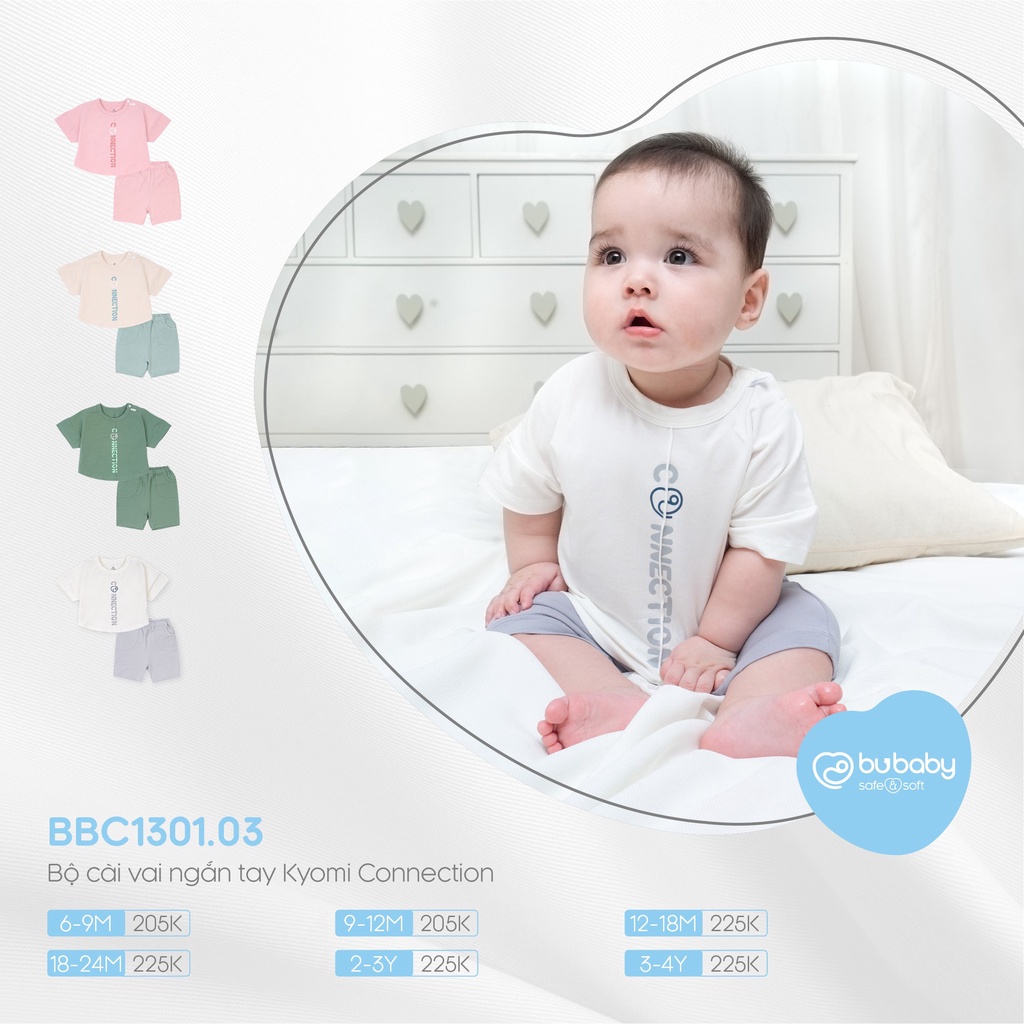 [CHÍNH HÃNG] Bộ áo cài vai ngắn tay Kyomi Connection trẻ em Bu