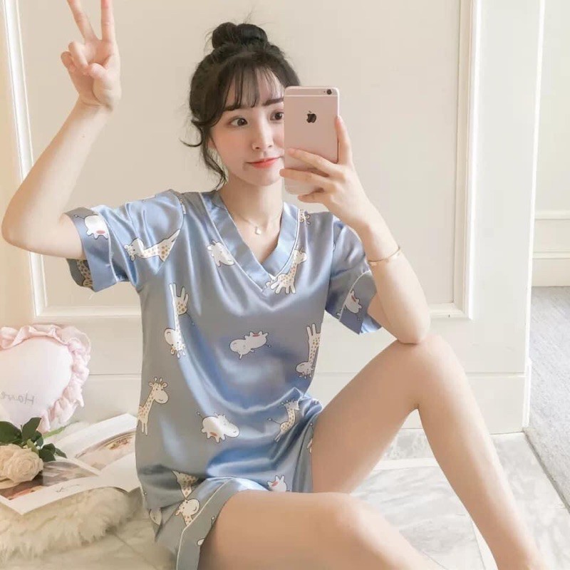 Bộ ngủ siêu đáng yêu,chất liệu lụa cực mát ạ | BigBuy360 - bigbuy360.vn