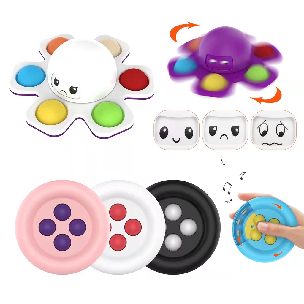 Con Quay Spinner HìNh MặT BạCh TuộC Dễ Thương Cho Bé
