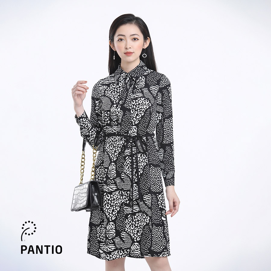 Đầm dạo phố phối hoạ tiết màu FDP52557 - PANTIO