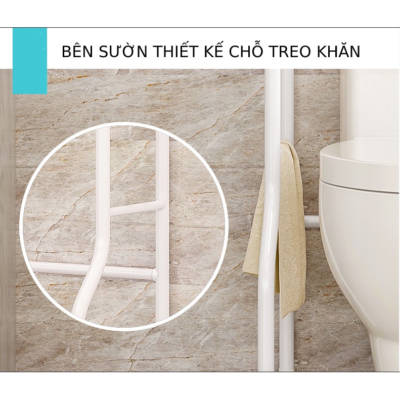 Kệ để đồ sau toilet , nhà tắm 3 tầng đa năng, tiết kiệm không gian