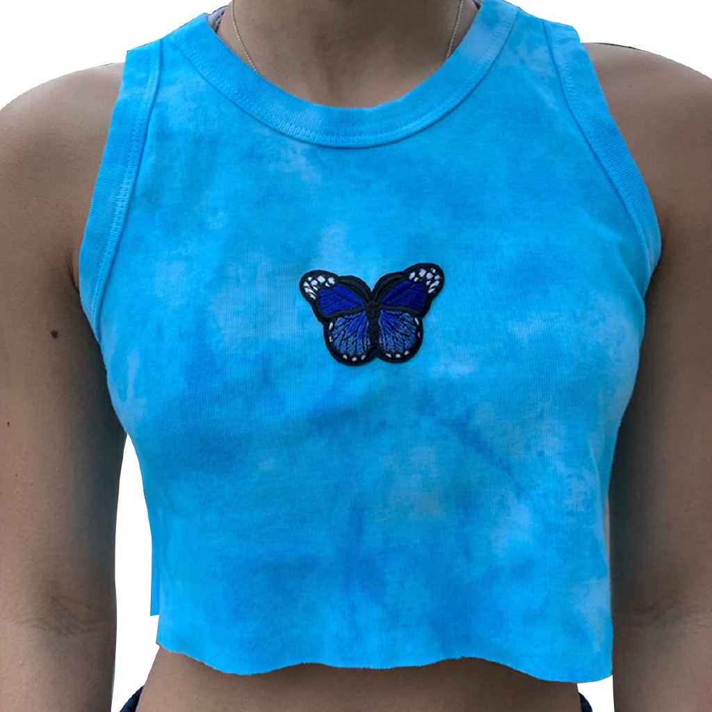 Áo Nữ Không Tay Thêu Hình Bướm Thời Trang | BigBuy360 - bigbuy360.vn