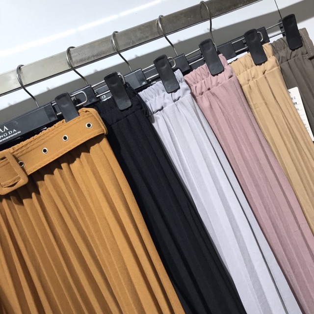 Chân váy dập li kèm đai | BigBuy360 - bigbuy360.vn