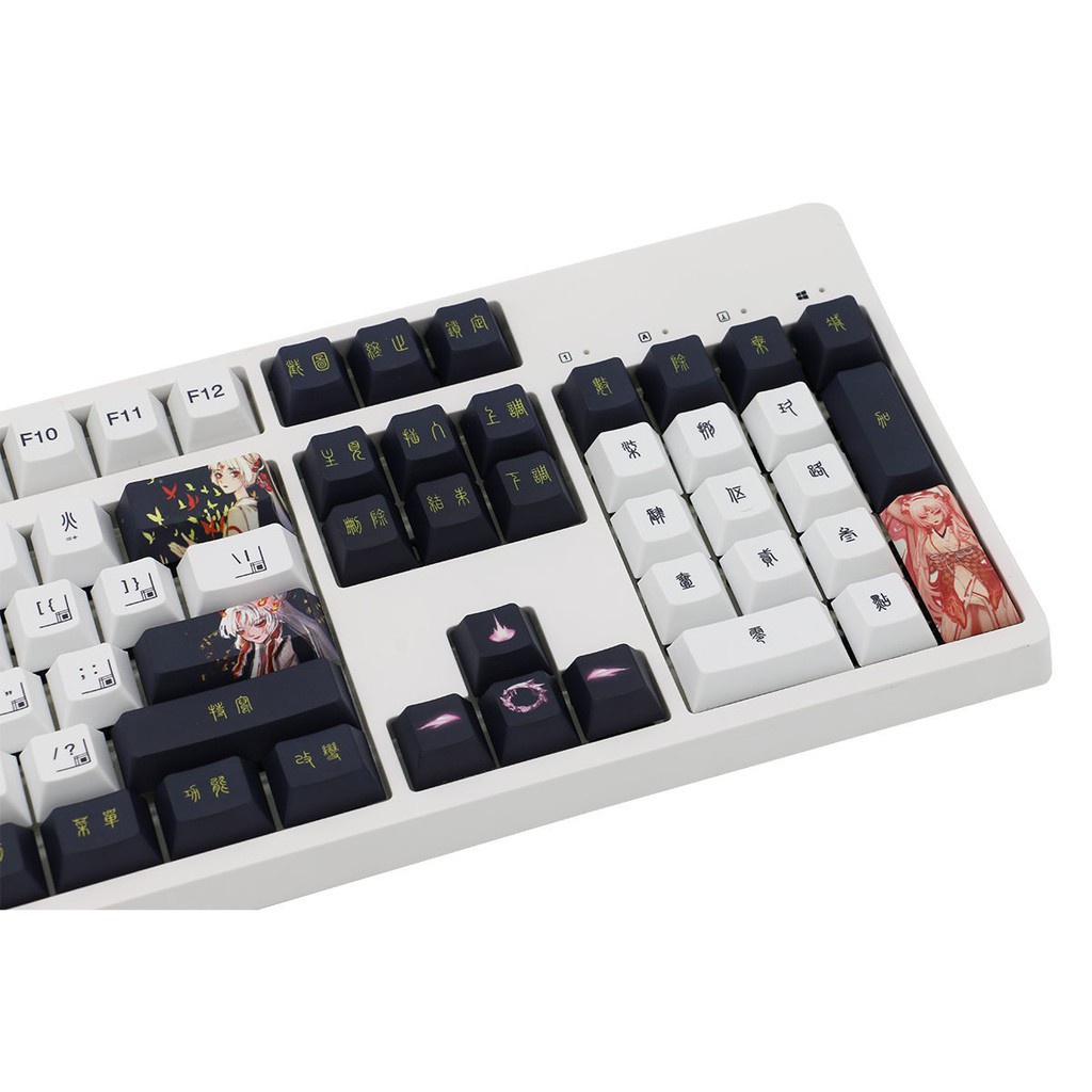 ☇✉☜Bàn phím cơ Shiranui thăng hoa năm mặt PBT keycap akko cherry 104 IKBC108 / 87 big Filco