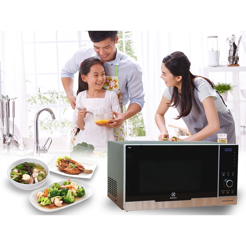 Lò vi sóng kết hợp nướng và đối lưu Electrolux 30L EMS3085X