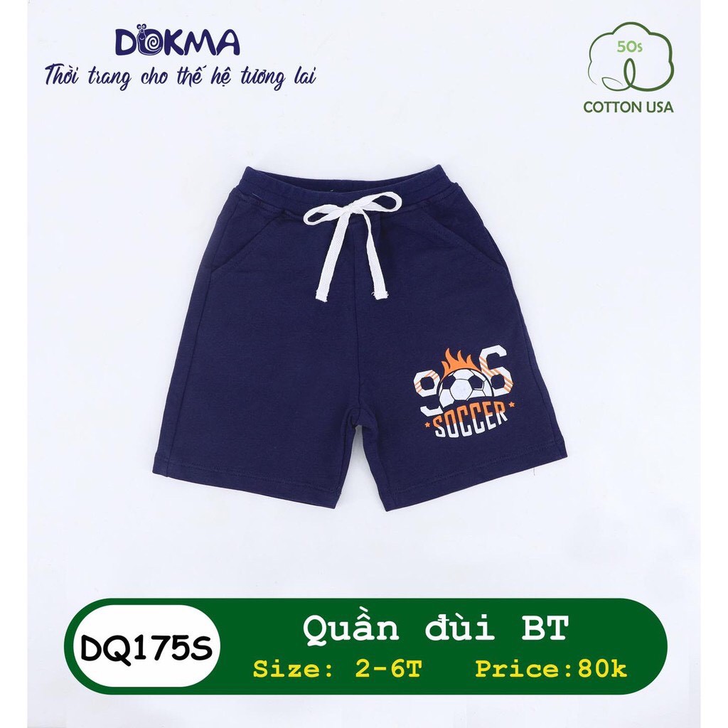 DQ175S Quần đùi da cá bé trai Dokma (2-6T)