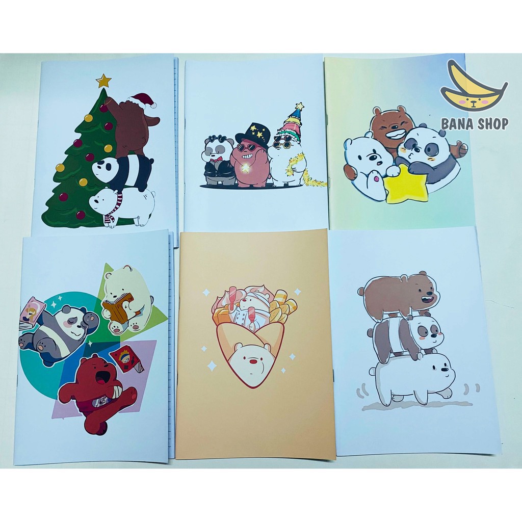 Tập vở viết anh em gấu Chúng tôi đơn giản là gấu bare bear cute