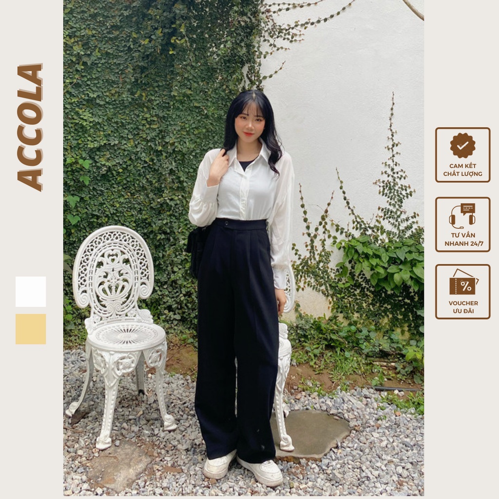 Áo sơ mi nữ freesize korea chất liệu lụa lạnh by Accola Made 1702