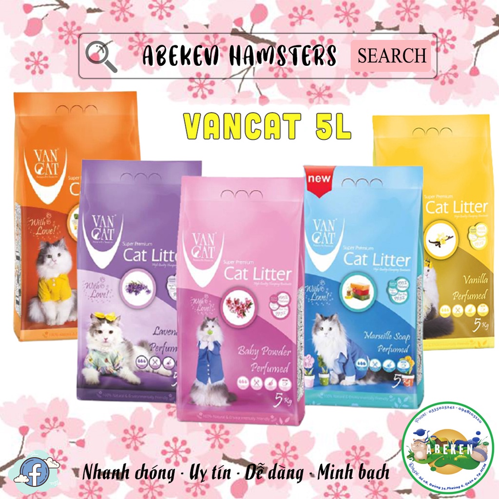 Cát Vệ Sinh Cho Mèo/ Hamster VANCAT Litter 5L Thổ Nhĩ Kỳ