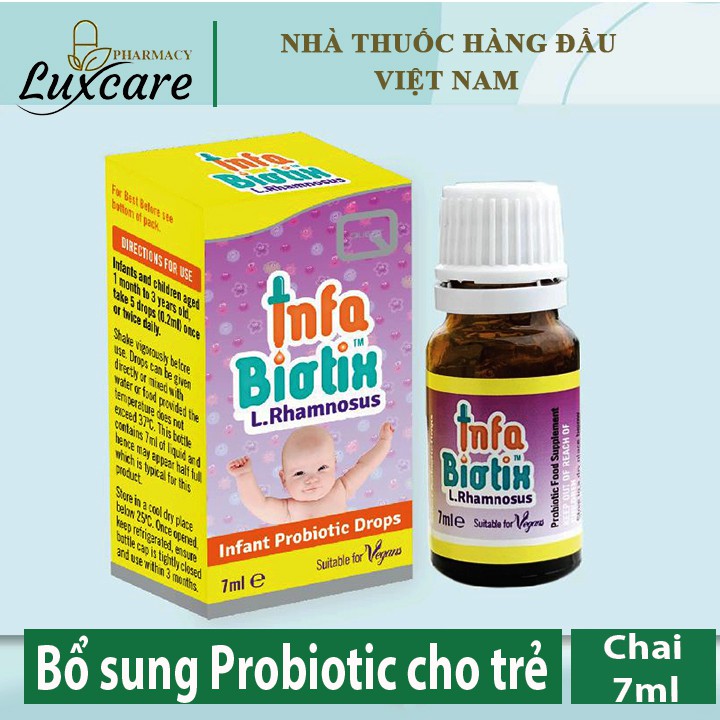 Infa Biotix Drops Dạng Giọt - Bổ Sung Probiotic, Hỗ Trợ Tăng Cường Tiêu Hóa &amp; Sức Đề Kháng (Chai 7ml)