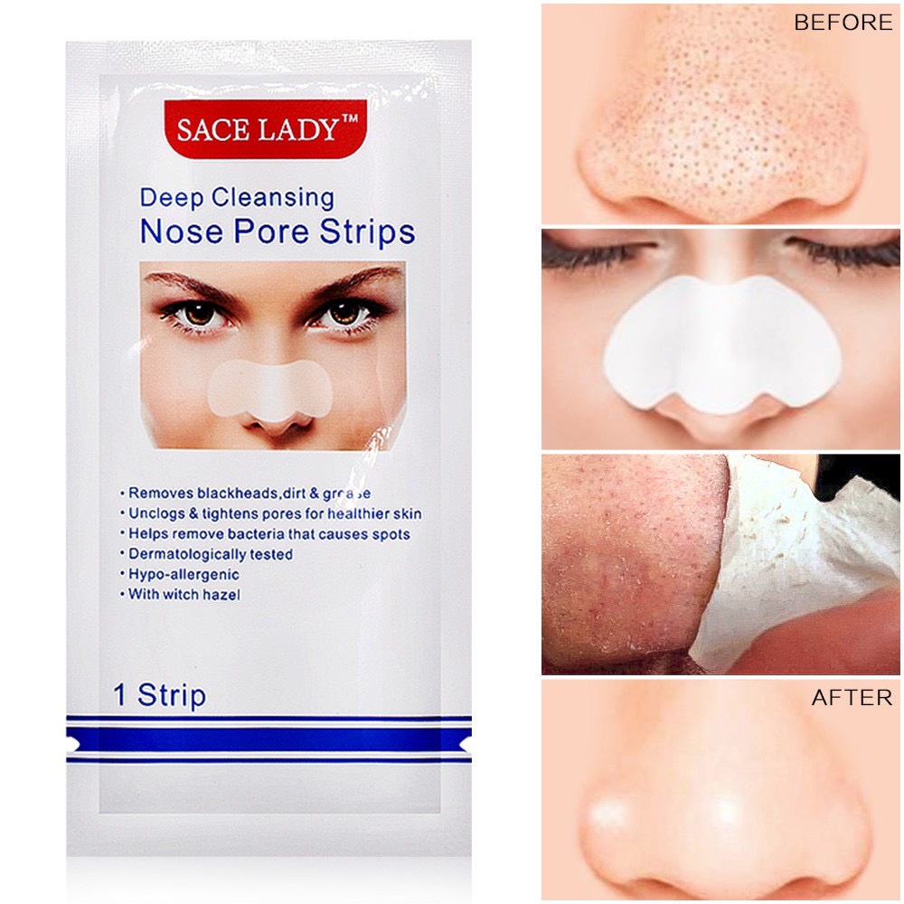 Miếng Dán Lột Mụn Đầu Đen SACE LADY Làm Sạch Sâu Lỗ Chân Lông Cho Vùng Mũi 2g - SLNS