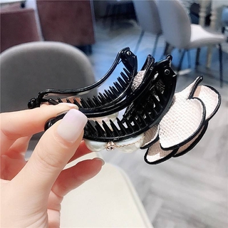Dây buộc tóc hoa trà ngọc trai