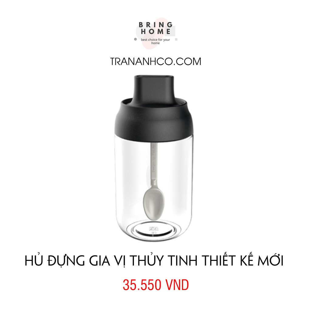 Hủ đựng gia vị thủy tinh thiết kế mới