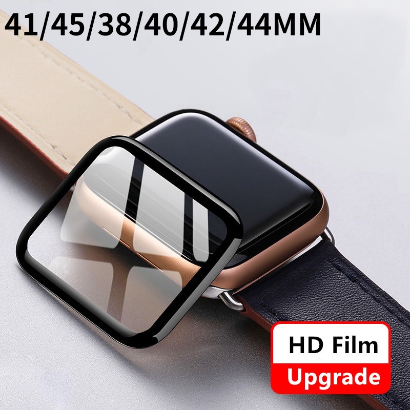 Miếng Dán Cường Lực Mềm Cho Đồng Hồ Apple Watch series 7 6 5 4 3 se T500 45mm 41mm 44mm 40mm 42mm 38mm 9D HD