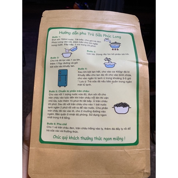 Set Nguyên Liệu Pha Trà Sữa Phúc Long 350g - Ăn Vặt 492
