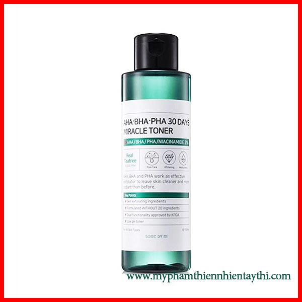 Nước Hoa Hồng Da Mụn Some By Mi AHA-BHA-PHA 30 Days Miracle Toner 150ml