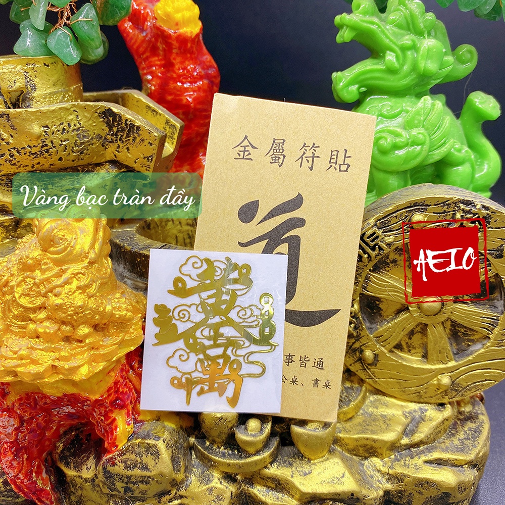 Miếng dán vàng bạc linh phù linh phù dán điện thoại, máy tính bảng, máy tính ...