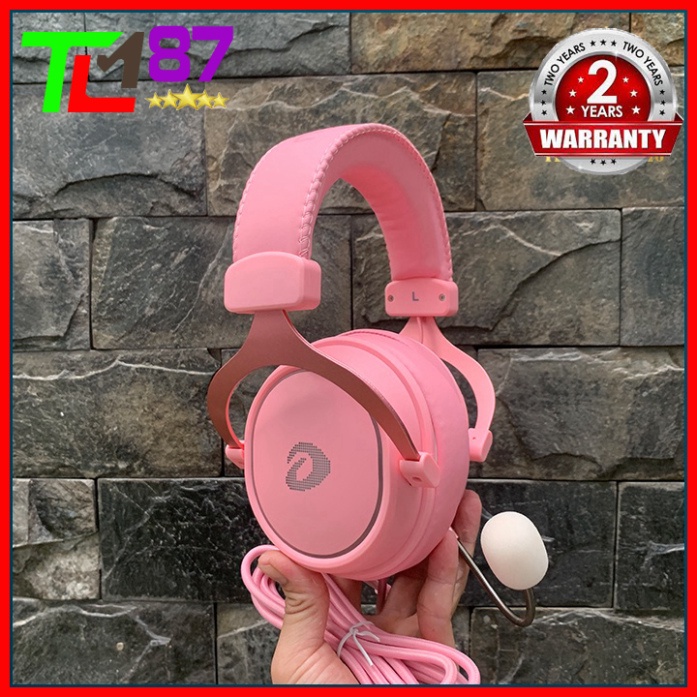 Tai Nghe Gaming LED RGB Có Mic Headphone Chụp Tai DAREU EH925S Hồng - Tai Nghe Nhạc Máy Tính Laptop Game Thủ Có Dây
