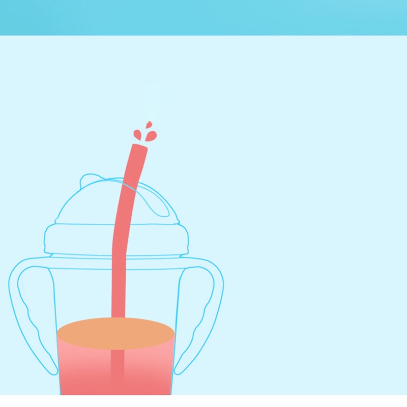 Bình Uống Nước Có Tay Cầm Và Nắp Đậy Chống Tràn Dành Cho Bé