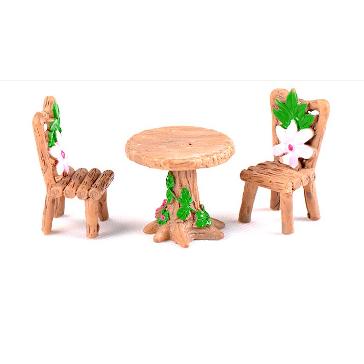 Bàn Ghế Phủ Hoa Lãng Mạn quà tặng trang trí