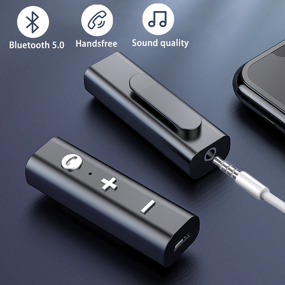 Không Dây Bluetooth 5.0 Thu Tai Nghe Tai Nghe Loa Ô Tô Jack 3.5 Mm Phát TV Nhà Adapter Âm Thanh Aux Handsfee