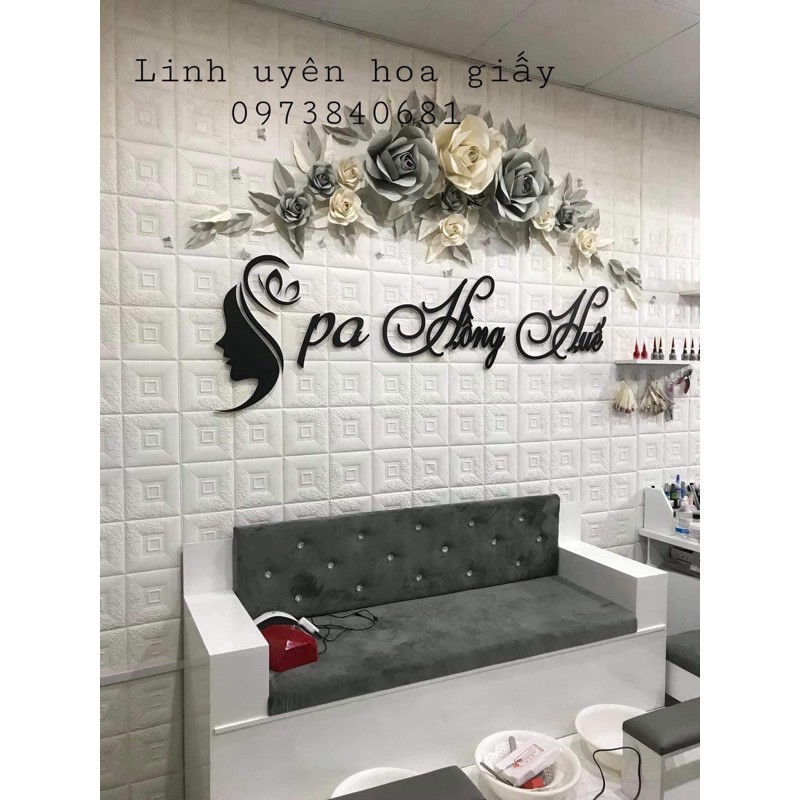 Sét hoa giấy gắn tường gắn dc nhiều kiểu theo ý