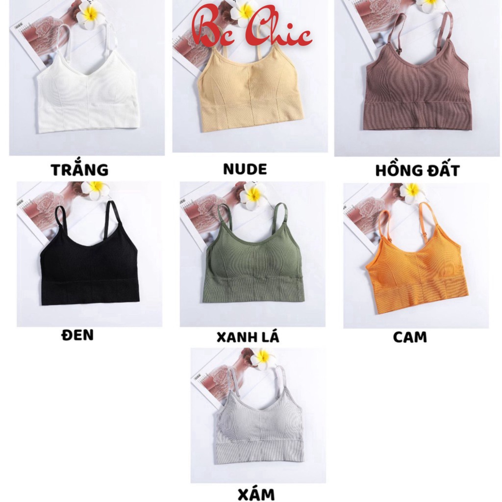 Áo Bra , Áo Lót Nữ gân tăm CROPTOP không gọng nâng ngực gợi cảm cao cấp mã 608 BC_CHIC LINGERIE