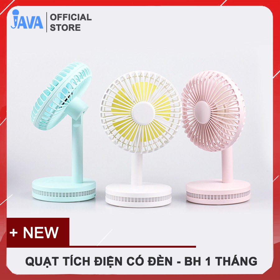 [QUẠT CÓ ĐÈN 2IN1] Quạt để bàn tích điện mini có đèn - Có 3 tốc độ - Dùng 2-4h- tích điện lâu-đèn sáng