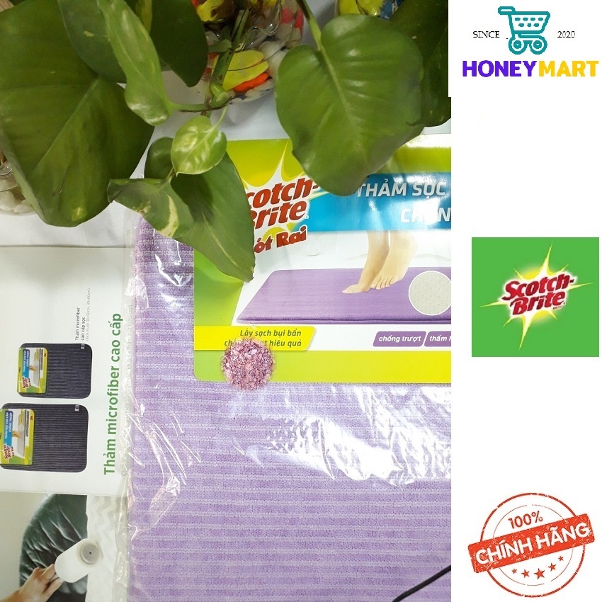 Thảm chống trượt Microfiber Scotch Brite 3M cao cấp mới cm HONEYMART
