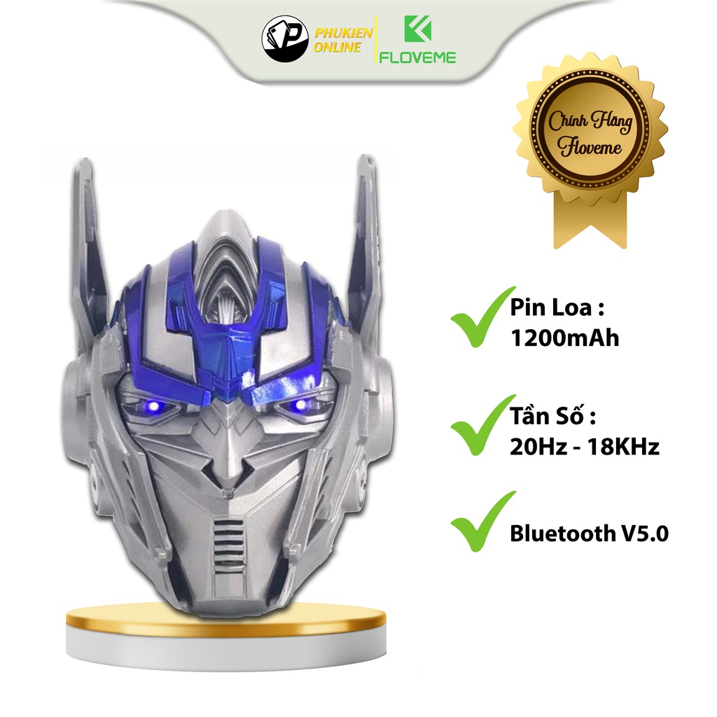 Loa bluetooth không dây Floveme MK 91 Optimus Prime cao cấp Âm Thanh Chuẩn Siêu Ngầu , Pin 1200mAh , có Đèn Led