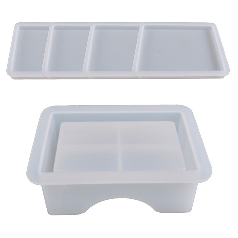 Khuôn Silicone Làm Đế Lót Ly Hình Tổ Ong / Tròn / Vuông Độc Đáo DIY