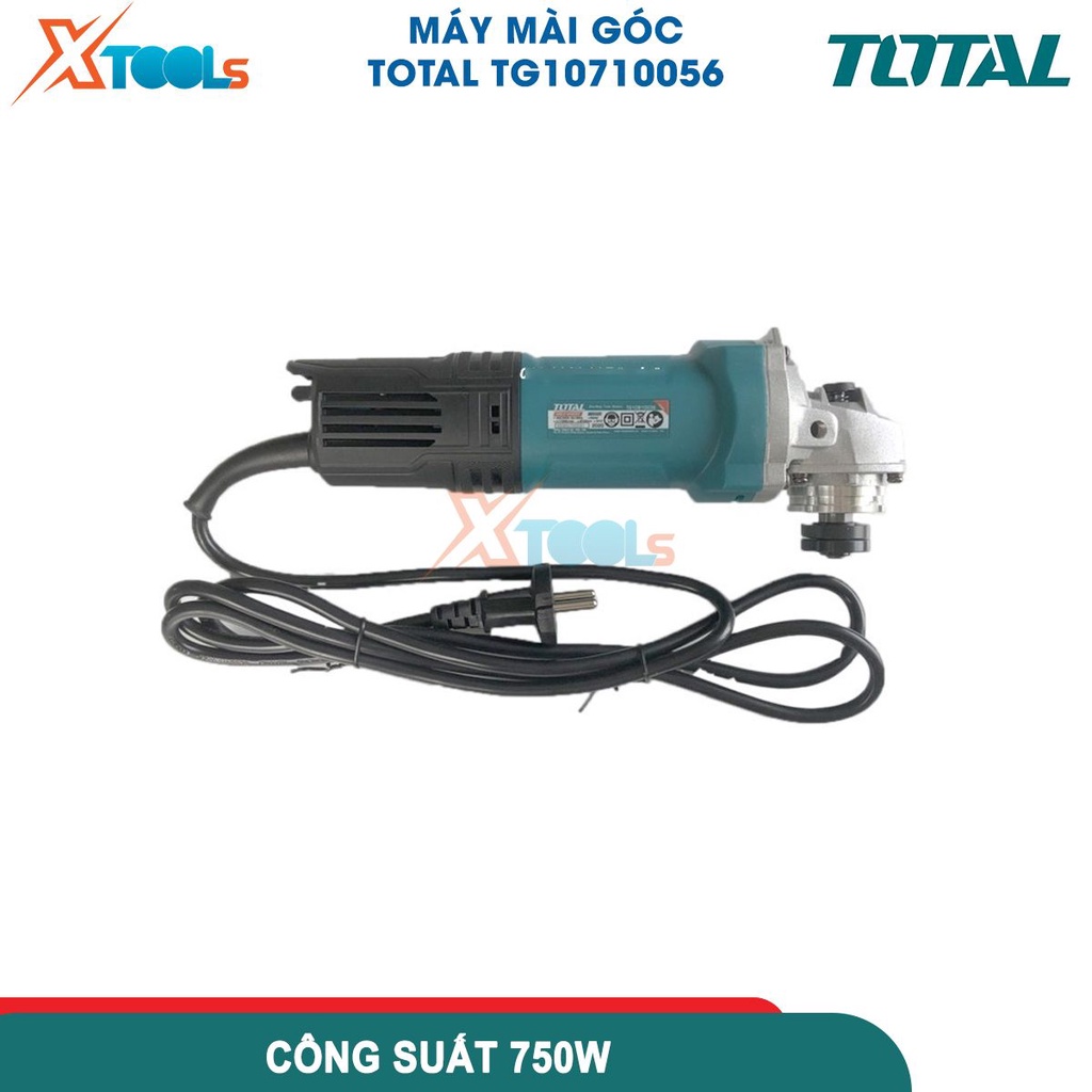 Máy mài cầm tay 750W TOTAL TG10710056 (công tắc đuôi), trục chính M10, đường kính đĩa mài 100mm [CHÍNH HÃNG][XTOOLS]