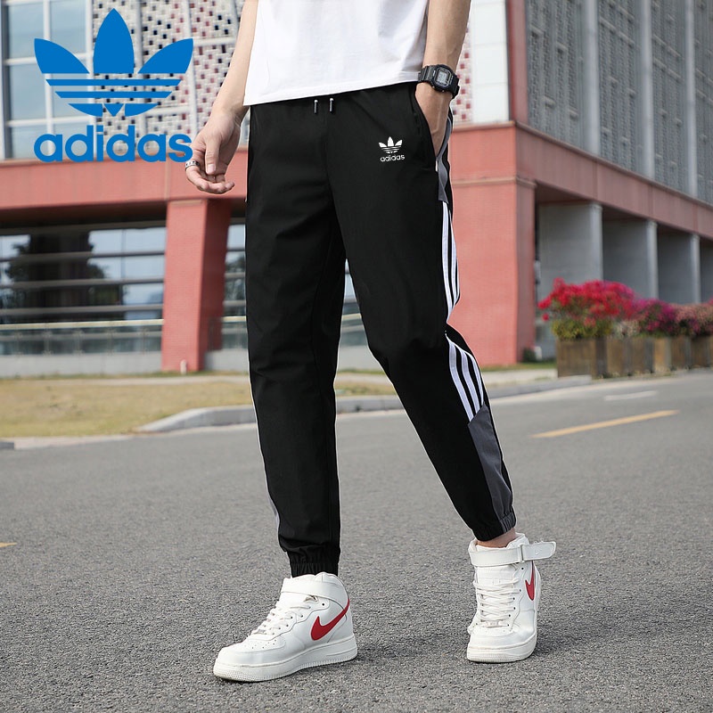 Adidas Quần chạy bộ Ống Rộng Phối Sọc Mau Khô Dành Cho Nam [L-8XL]