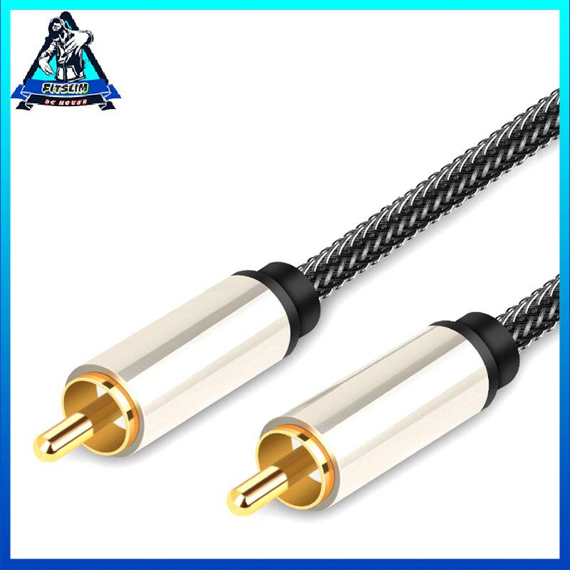 [Fitslim] Coaxial Coax Audio Cable Digital RCA To RCA Male TV Subwoofer Cord Gold Plated