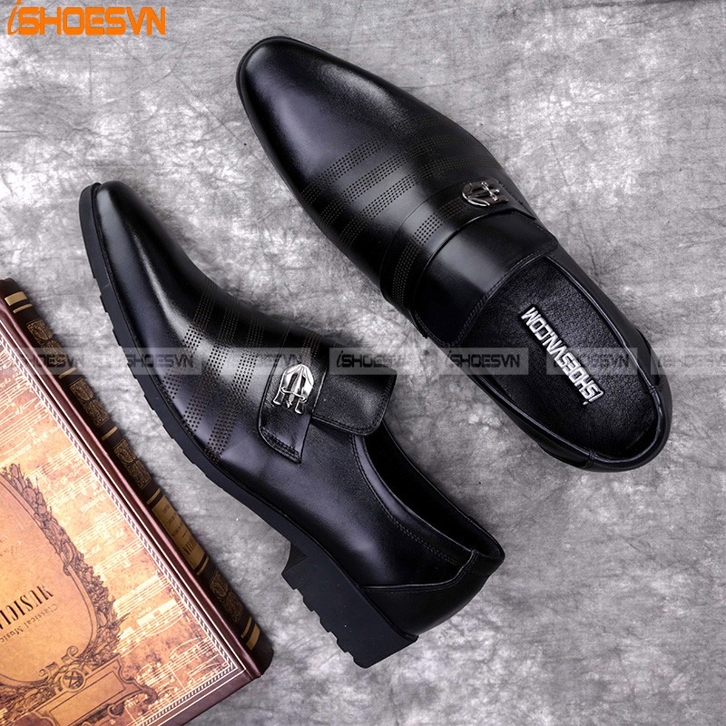 Giày da nam công sở ISHOESVN IS108 - Giày da bò thật