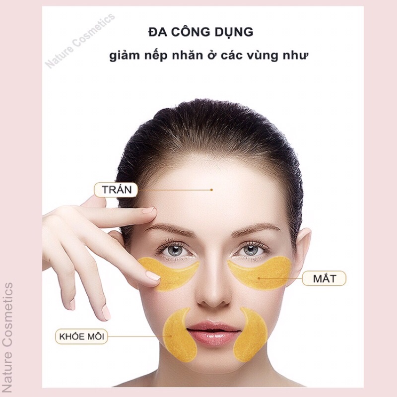 60 miếng mặt nạ mắt Collagen Bioaqua  tinh chất vàng 24k giảm thâm quầng và vọng mắt