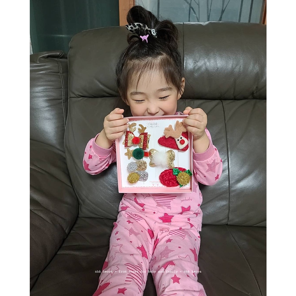 SET KẸP TÓC CHENNY BONGBONG CHO BÉ GÁI MADE IN KOREA