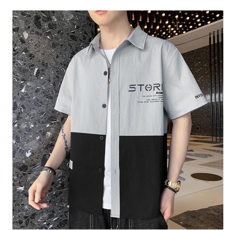 Áo sơ mi Nam kaki Bigsize Áo sơ mi tay ngắn form rộng có cổ mùa hè Phong cách Hàn Quốc Thời Trang cao cấp đẹp