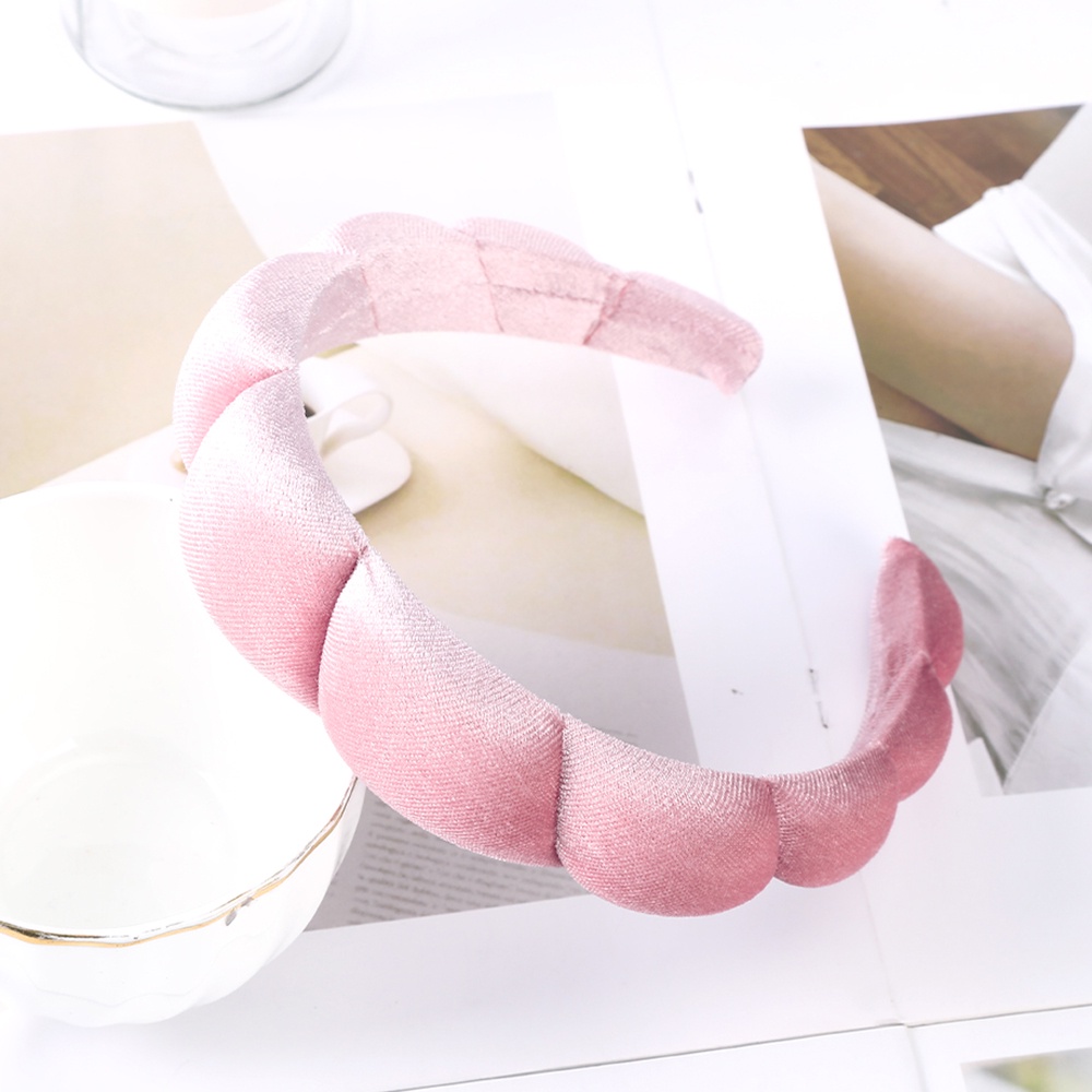 Haimeikang Băng đô kiểu bện vải flannel viền mỏng thời trang cho nữ