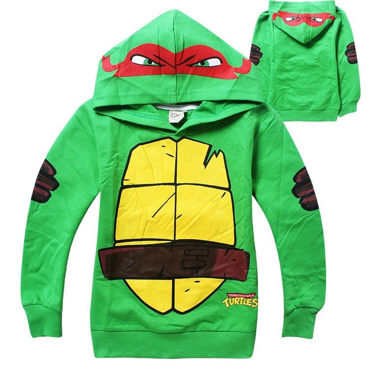 Áo Hoodie In Hình Ninja Rùa Cho Bé Trai