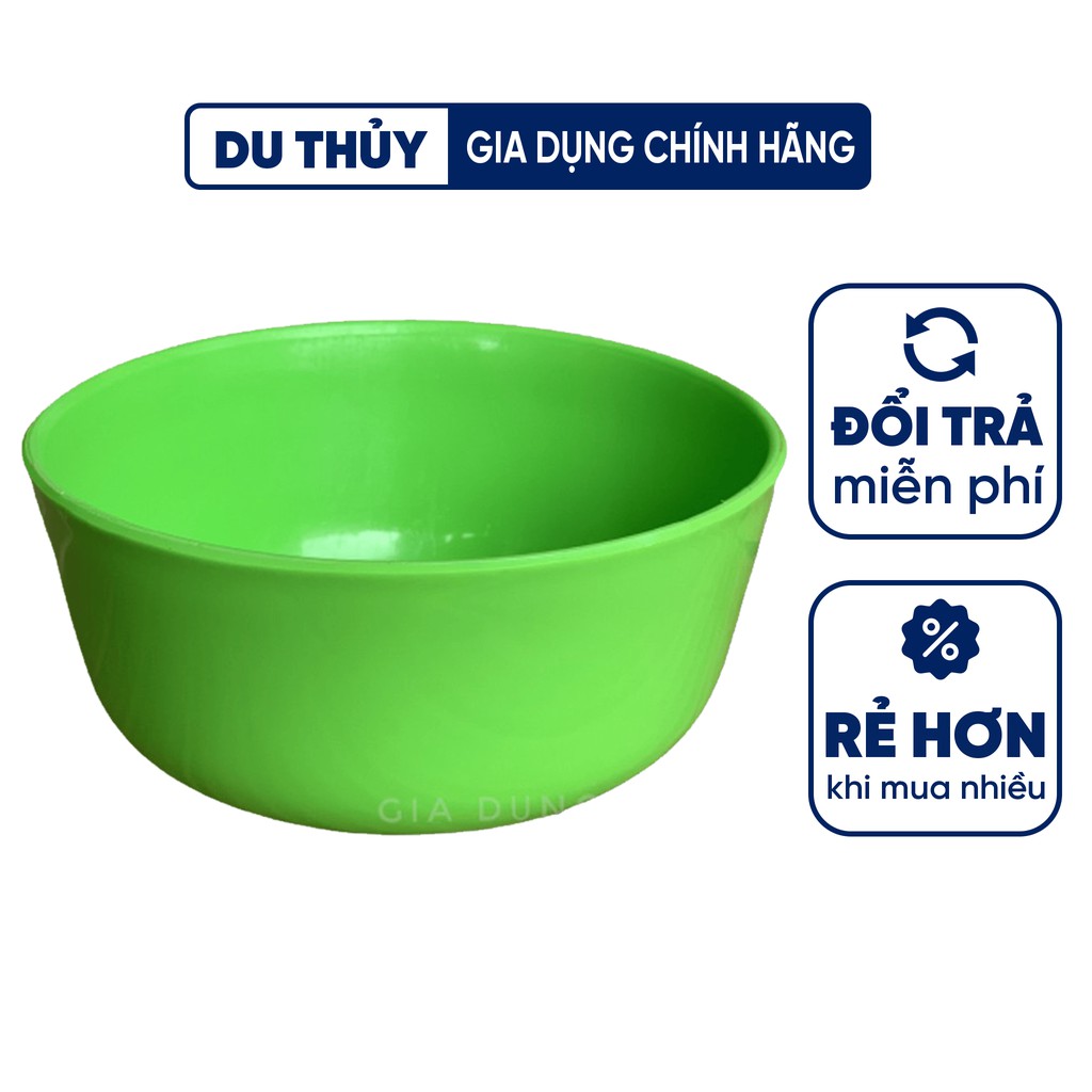 Chén nhựa màu xanh, kích thước 11,3 x 5,5, nhựa dẻo an toàn, dùng cho gia đình, quán ăn thương hiệu Vĩnh Phát