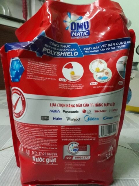 NƯỚC GIẶT OMO 4 kg/3.7kg TẶNG BÁT Ô TÔ