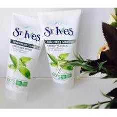 Tẩy da chết làm sạch mụn đầu đen chiết xuất trà xanh ST.Ives Blackhead Clearing Green Tea Scrub 170g - USA Chính Hãng