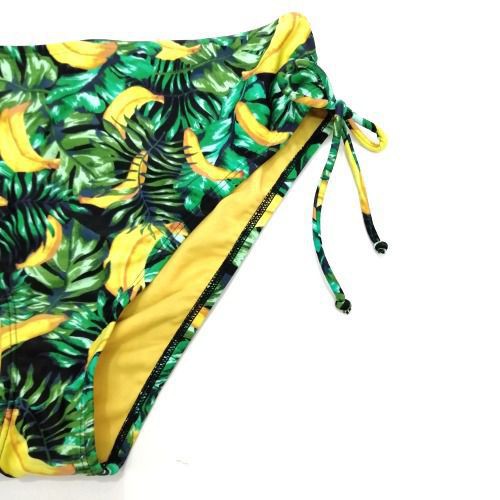 Quần bơi nữ GB in hình lá xanh phối màu vàng rút dây 2 bên 102568 ( TH9006 ) | BigBuy360 - bigbuy360.vn