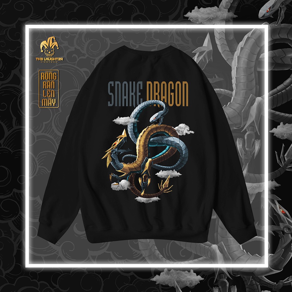 The Laughter - RỒNG RẮN LÊN MÂY SWEATER Áo MŨ- NỈ DA CÁ