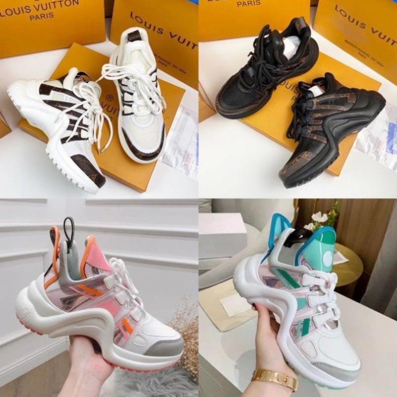 Giày Thể Thao Nữ Nâng Đế 5p Da Mềm Êm Phối Viền Fullbox Bill Túi Cao Cấp