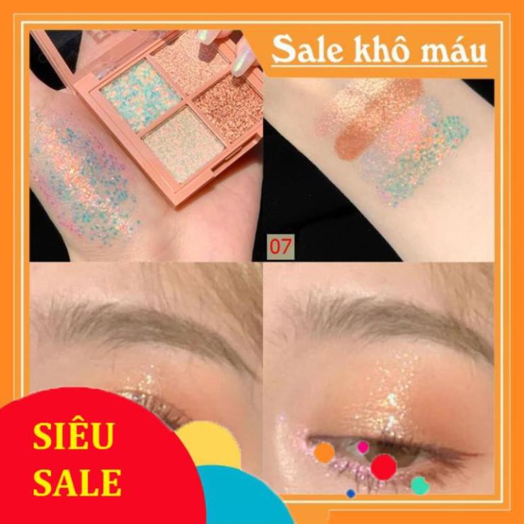 ( Siêu Sỉ Tốt ) Phấn Mắt Nhũ 4 Ô DIKALU GLINTBOMB Chính Hãng Nội Địa Nội Địa Mùi Beauty