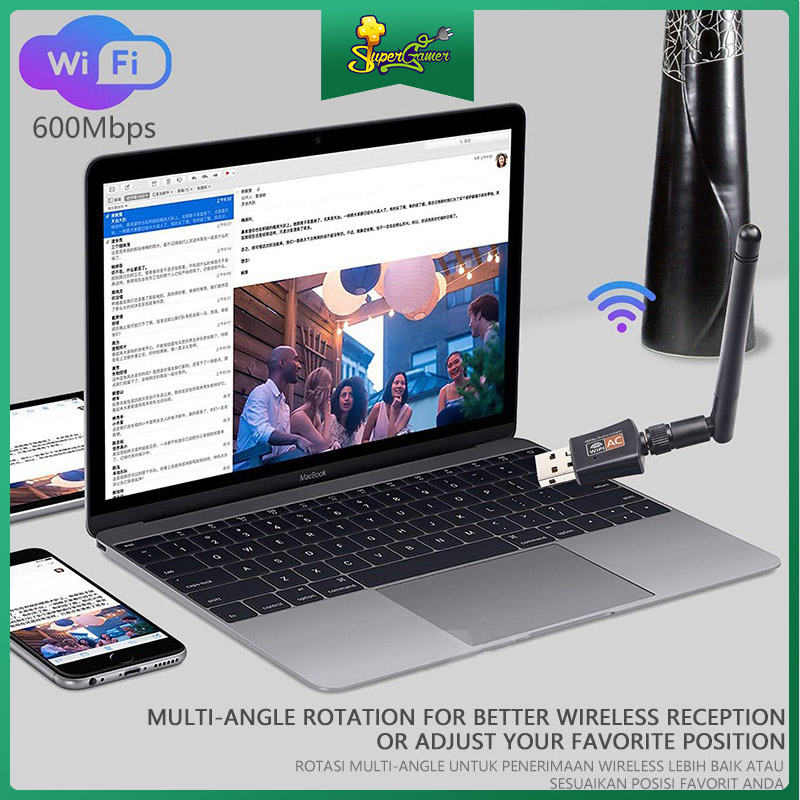 Usb Thu Sóng Wifi Băng Tần Kép 600mbps 1200m 150m 2.4 / 5g | BigBuy360 - bigbuy360.vn